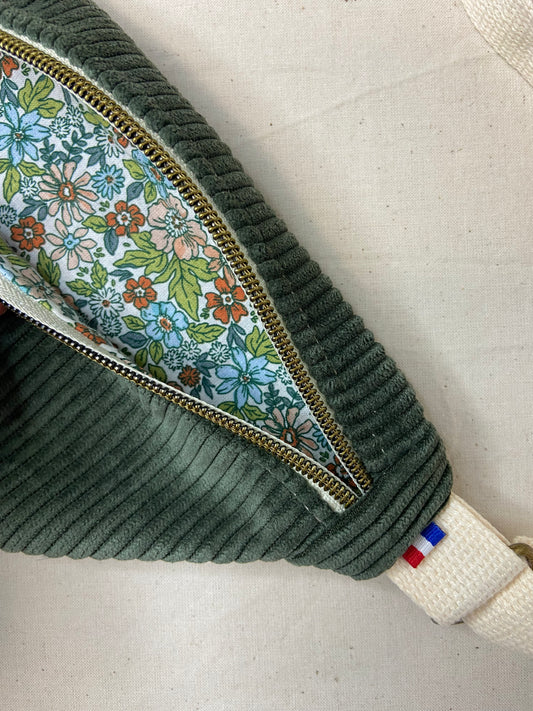 🐒 Sac banane enfant - velours côtelé