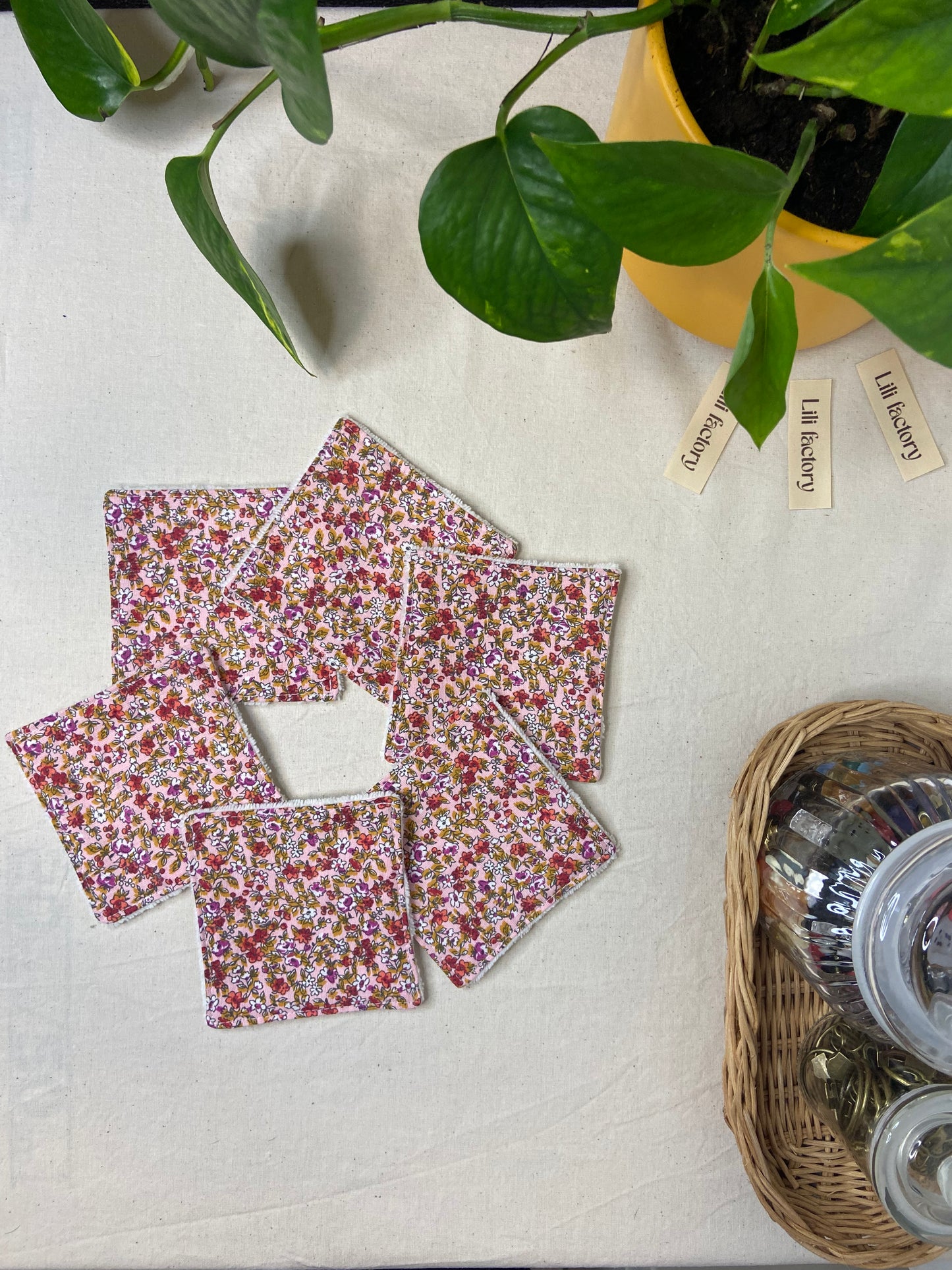 🐣 Cotons lavables en éponge bambou - lot de 6