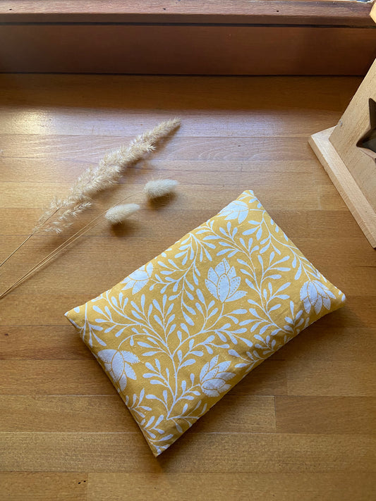 🌿 Bouillotte déhoussable en coton  – Garnie de noyaux de cerise