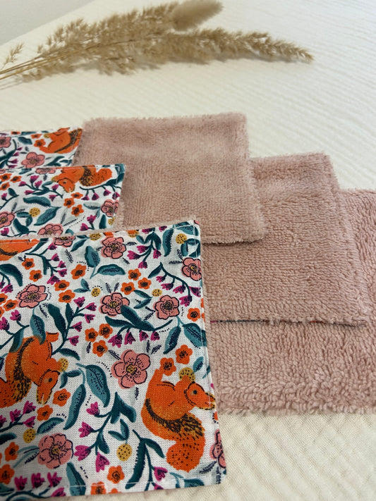 🌸 Cotons lavables en éponge bambou - lot de 6