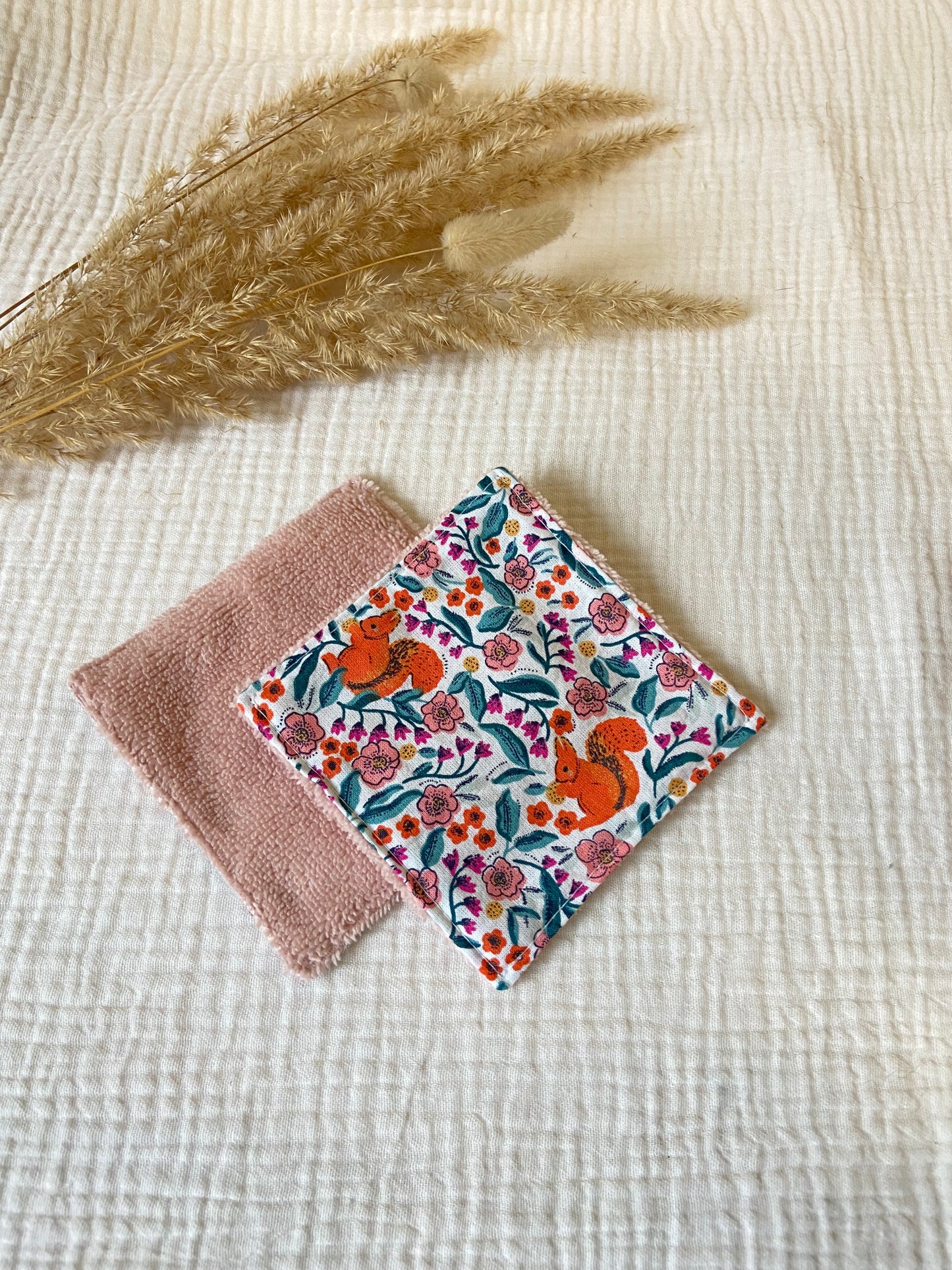 🌸 Cotons lavables en éponge bambou - lot de 6